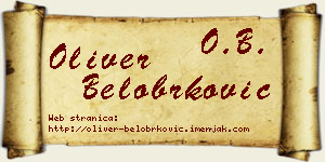 Oliver Belobrković vizit kartica